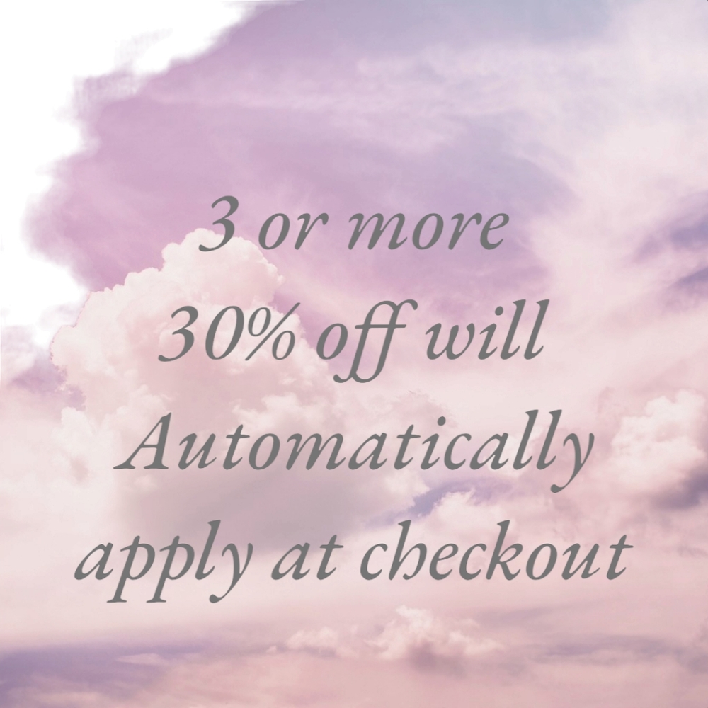 COPY - 30 percent off at checkout on 3 or more items. It will calculate for you